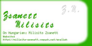 zsanett milisits business card